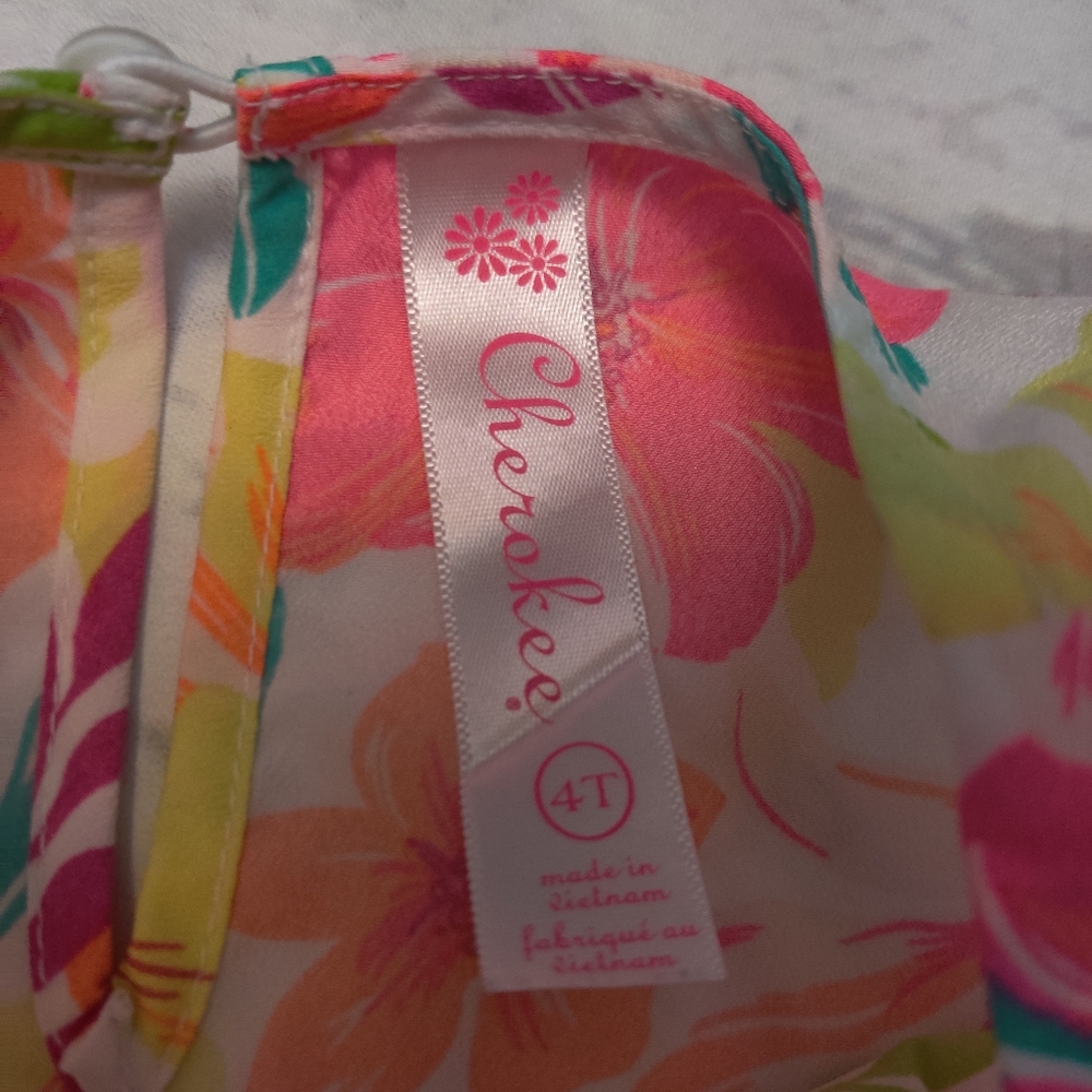 {Cherokee} Toddler Girls Hawaian Tank Top - Picture 2 of 3